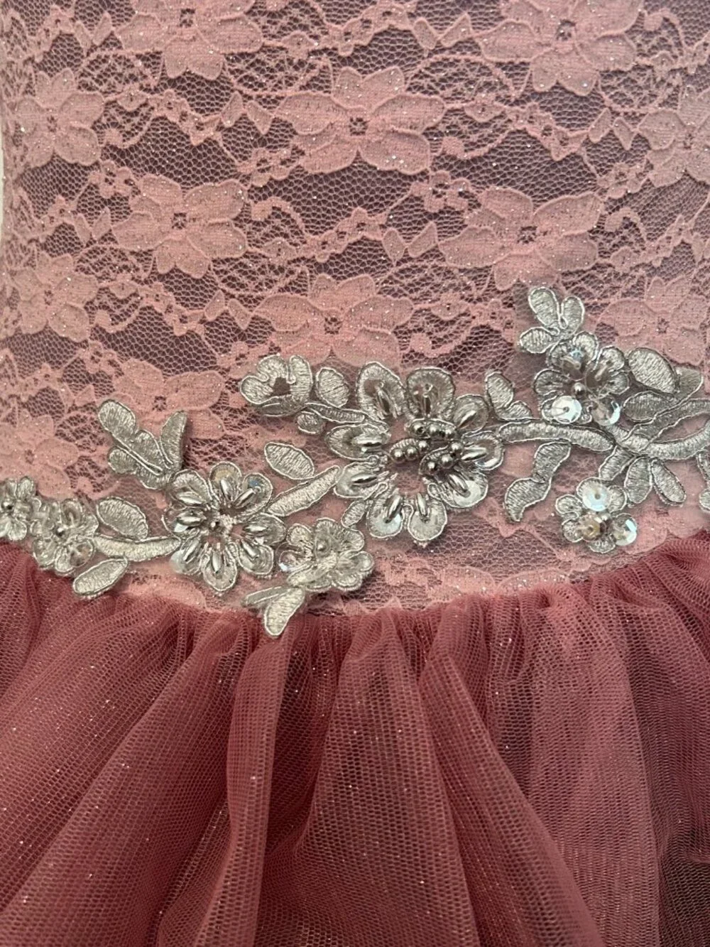Weissman Girl's Pink Ballet Dress with Sparkle Tulle Skirt Dance Costume Size LC